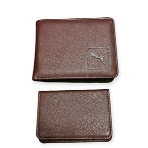 PUMA leather bifold wallet cardholders